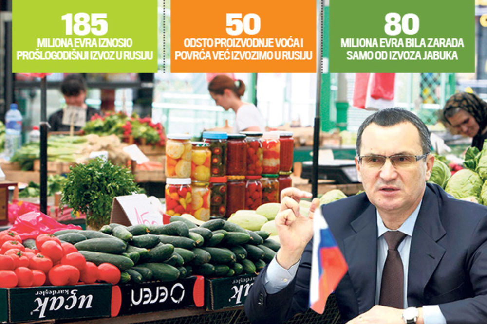 Ruski ministar: Povrće i voće uzimamo iz Srbije