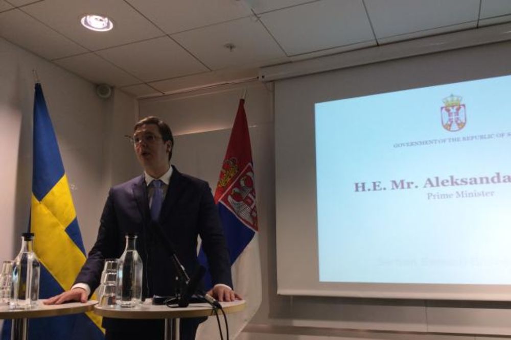 VUČIĆ U STOKHOLMU: Premijer Srbije tražio savete od švedskih privrednika