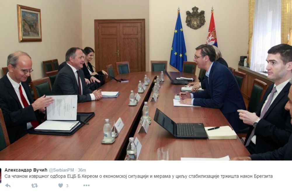 O UTICAJU SRBIJE NA EKONOMIJU ZAPADNOG BALKANA: Vučić sa predstavnicima Evropske centralne banke