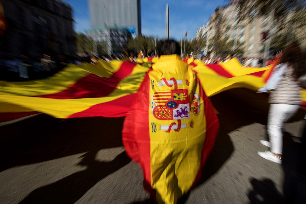 španska zastava, Španija, zastava, zastava Španije, Katalonija, 27 okt 2019