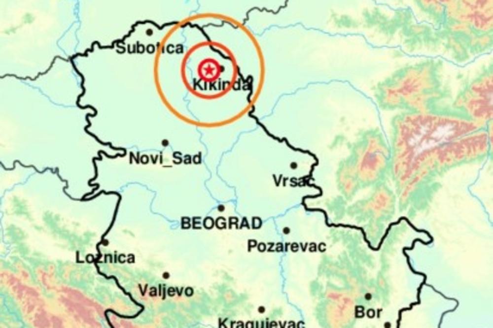 ZEMLJOTRES NOĆAS POGODIO KIKINDU: Potres od 3,2 po Rihteru zaljuljao posle ponoći