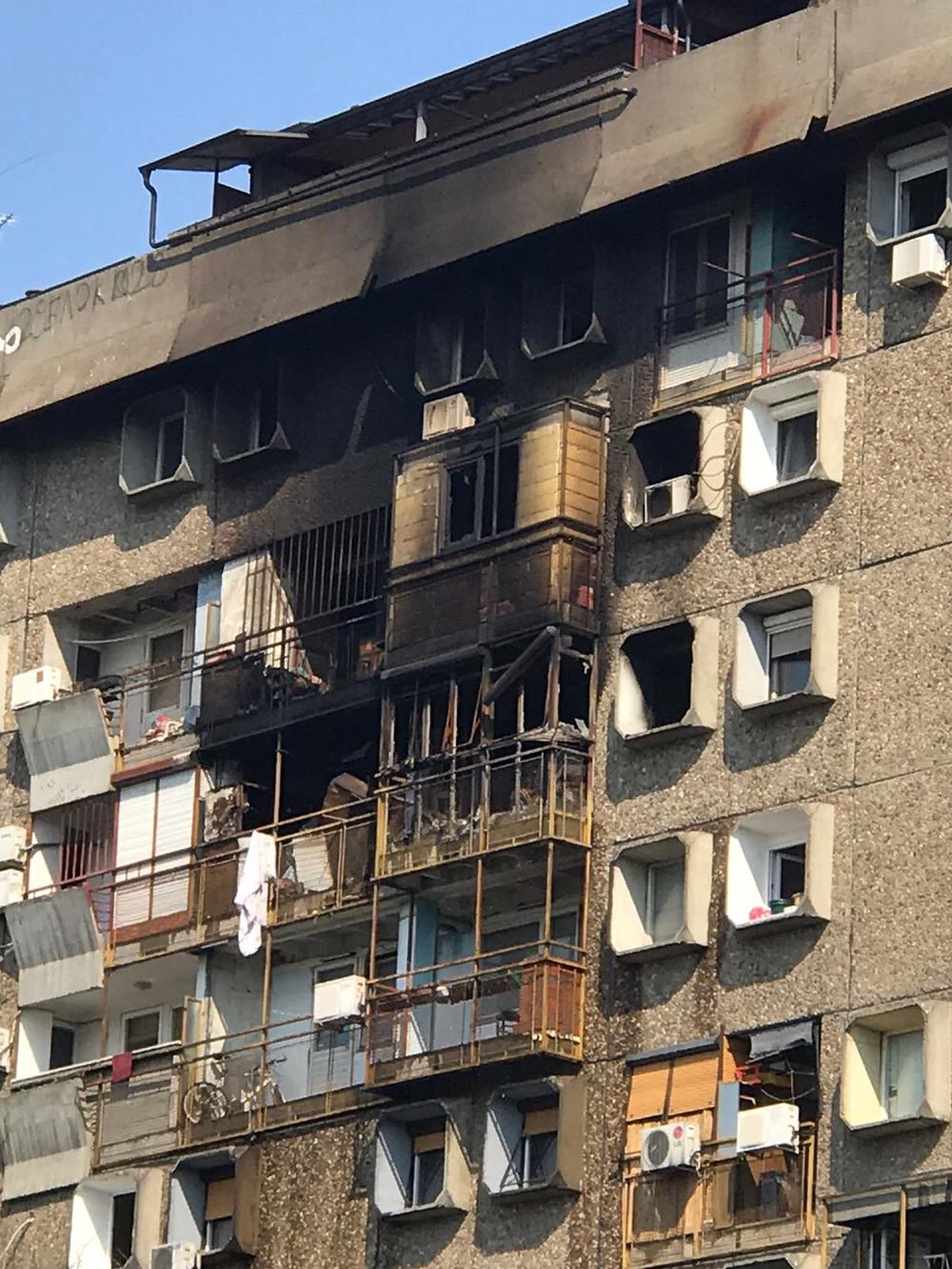 požar, Novi Beograd, Blok 28, Bulevar Milutina Milankovića, televizorka, dao Nemanja Nikolić