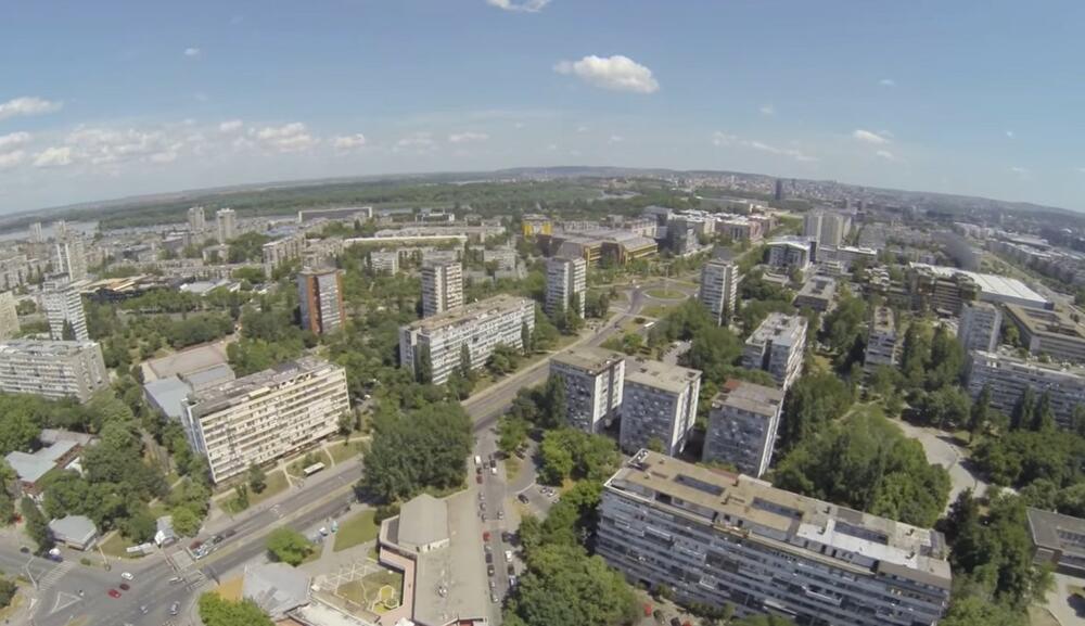 Novi Beograd, blokovi, panorama, Blok 33, Fontana, Geneks