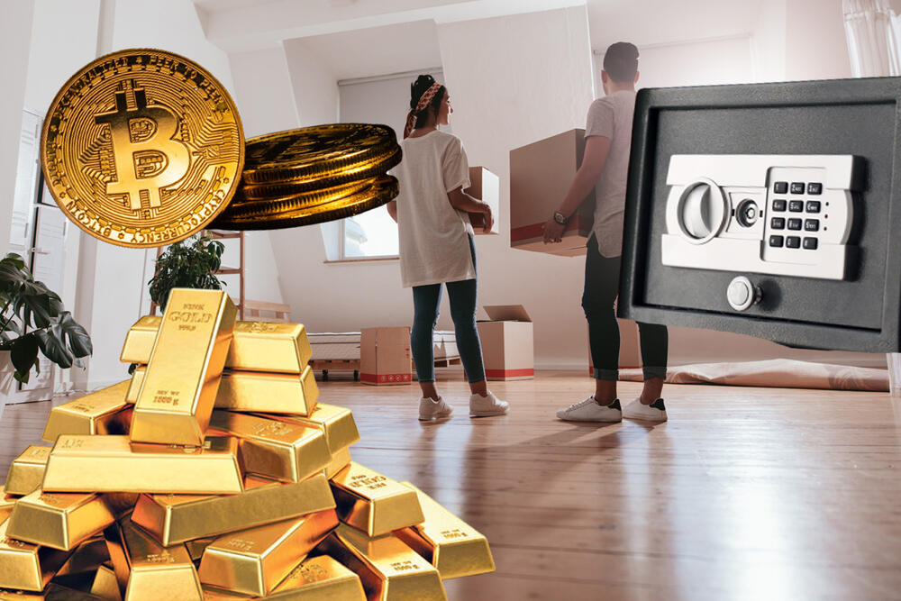 zlato, bitkoin, štednja