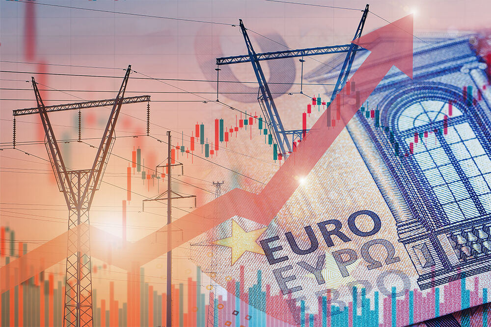 inflacija, grafikon, rast cena, energenti, struja, poskupljenje, evro, euro