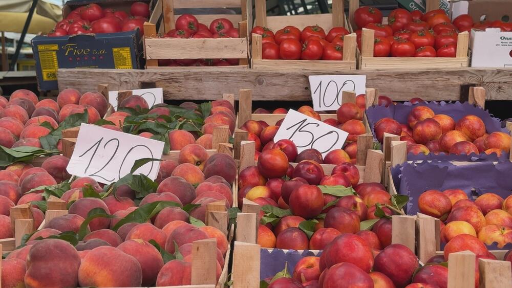 voće i povrće, pijaca, kupovina, breskve